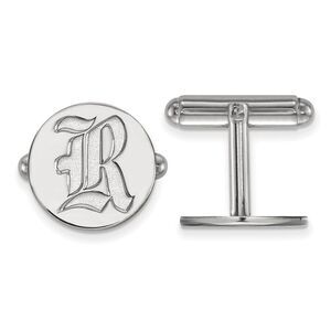 Sterling Silver Rice University Cuff Links